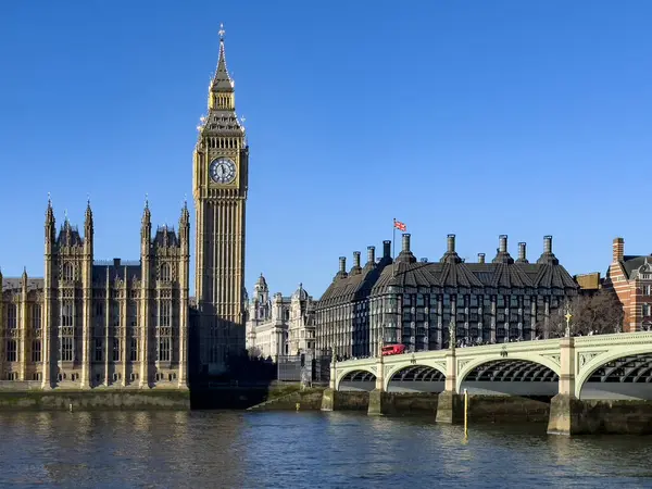 Torre Del Reloj Big Ben Centro Londres Reino Unido — Foto de Stock