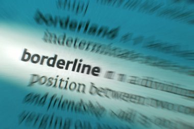 Borderline - only just acceptable in quality or as belonging to a category. A boundary separating two countries or a division between two distinct or opposite things. clipart