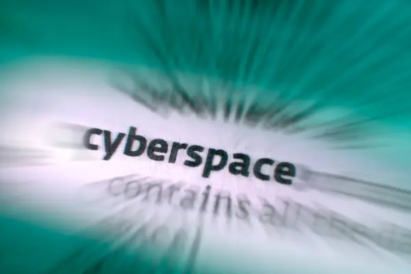 Cyberespace Est Environnement Numérique Interconnecté Est Type Monde Virtuel Popularisé Images De Stock Libres De Droits