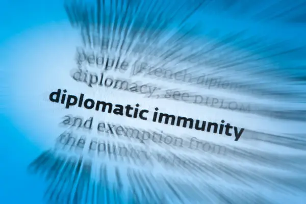 Diplomatic Immunity Form Legal Immunity Policy Held Governments Ensures Diplomats Stockbild
