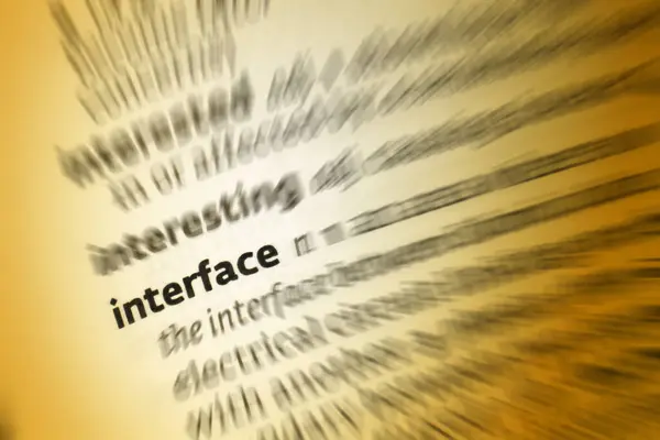 Interface Point Two Systems Subjects Organizations Etc Meet Interact Device Ліцензійні Стокові Зображення