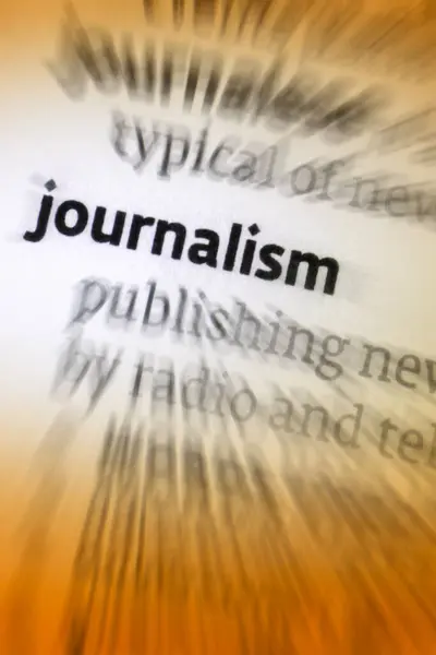 Journalismus Die Tätigkeit Oder Der Beruf Für Zeitungen Oder Zeitschriften Stockbild