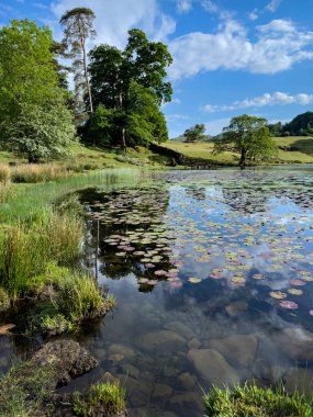 Loughrigg Tarn, Lake District, Cumbria İngiltere 'nin kuzeybatısında.
