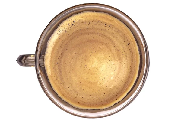 Чашка Кофе Эспрессо Белом Фоне Вид Сверху Высокое Качество Фото — стоковое фото