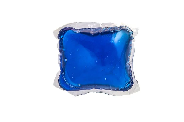 Vierkante Wascapsule Met Blauwe Gel Hoge Kwaliteit Foto — Stockfoto
