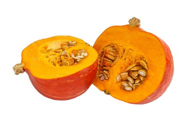 Beyaz arka planda olgun balkabağı. Yüksek kalite fotoğraf