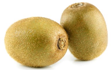 Beyaz arkaplanda yalıtılmış Kivi meyvesi