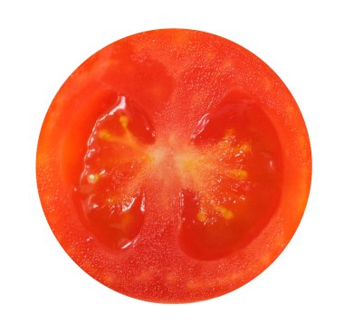 beyaz izole domates dilimleri