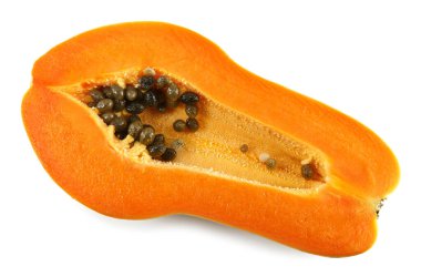 izole kırpma yolu ile beyaz arka plan üzerinde papaya