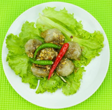 Fıstık ve dolum domuz buğulama tapioca balls