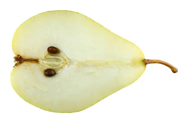Beyaz arka plan üzerinde izole armut yarısı