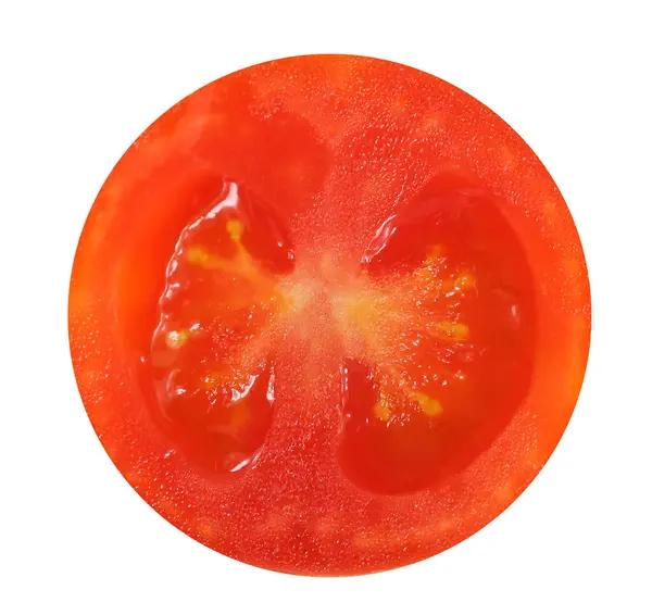 beyaz izole domates dilimleri