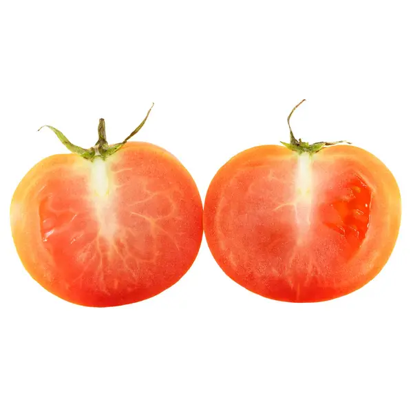 beyaz izole domates dilimleri