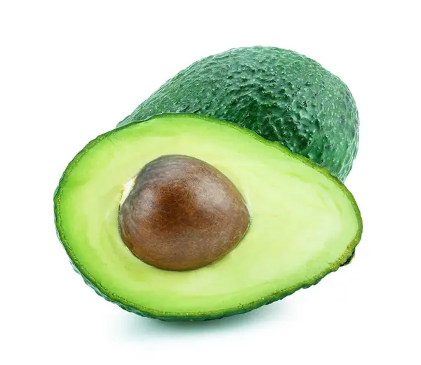 Avokado beyaz bir arkaplanda izole.