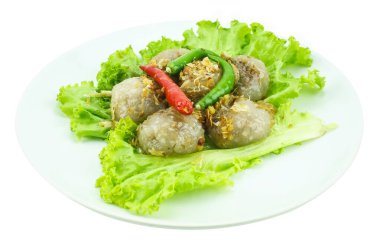 Fıstık ve dolum domuz buğulama tapioca balls