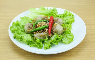 Fıstık ve dolum domuz buğulama tapioca balls