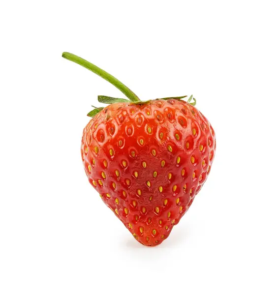 taze çilek beyaz bir arka plan üzerine yerleştirilen