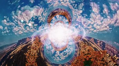 Vivid sky fractal. Animated video