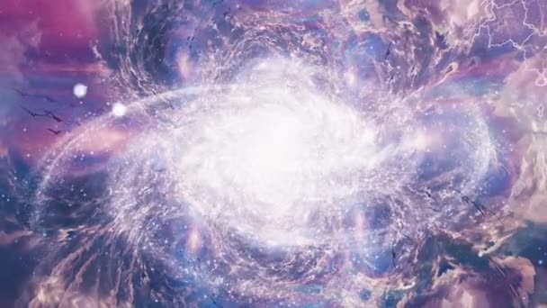 無限の次元と鮮やかな銀河 アニメーションビデオ — ストック動画