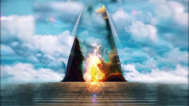 Fire Open Sky Animated Video — Vídeo de Stock