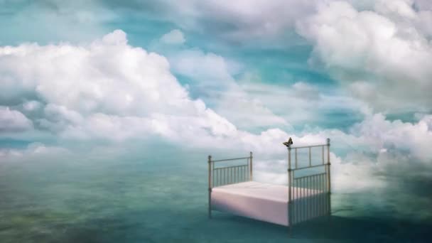 无限的梦想 睡在幻想的风景里动画视频 — 图库视频影像
