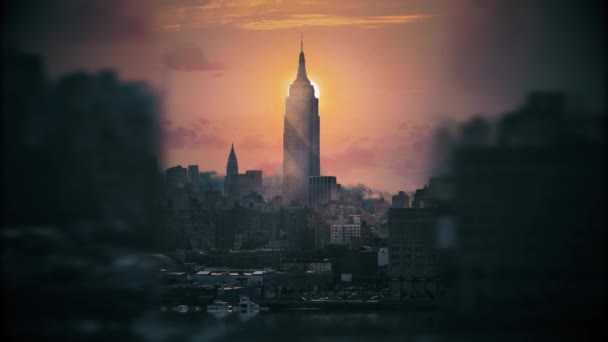 Manhattan Göbeğinde Canlandırılmış Video — Stok video