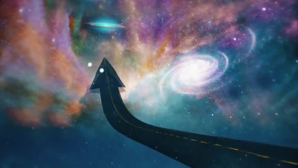 Autopista Espacio Forma Flecha Animación Vídeo Animado — Vídeos de Stock