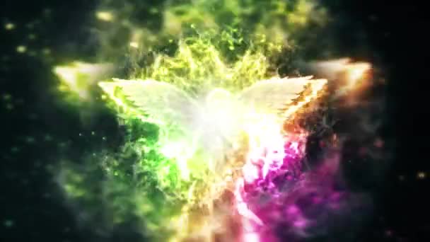 翼のある人間の魂 アニメーション4Kビデオ — ストック動画