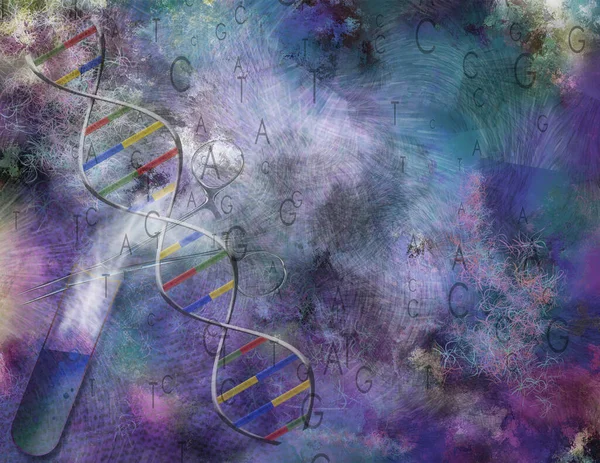 Dna Modifications Modern Digital Collage — Stock Photo, Image