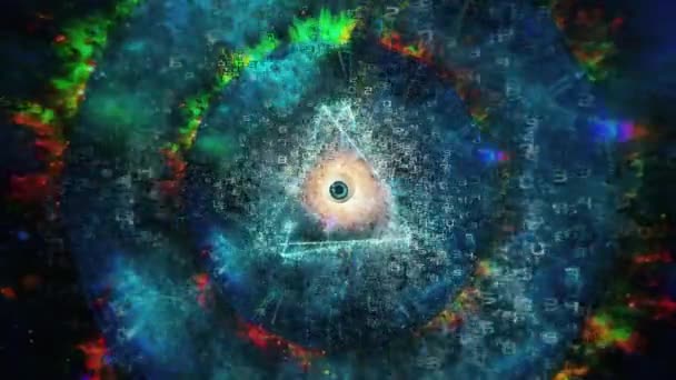 Eye God Vivid Universe Animated Video — Stok video
