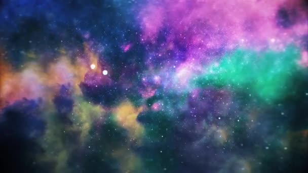 Universul Viu Stele Nebuloase Spaţiu Animație Video — Videoclip de stoc