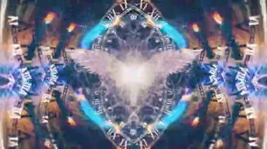 Zamanın Kanatları. Ruhani sanat. Canlandırılmış 4K video