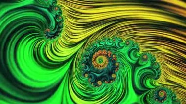 Soyut fraktal hareket. Canlandırılmış 4K video