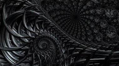 Soyut fraktal hareket. Canlandırılmış 4K video