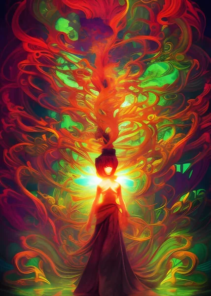 Magic Imagination Abstract Spiritual Painting — Stock Photo, Image