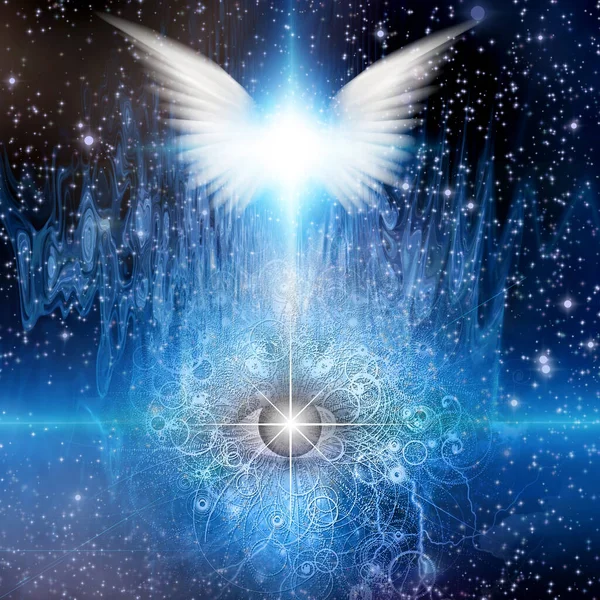 Anioł Oko Boga Sztuka Duchowa — Zdjęcie stockowe