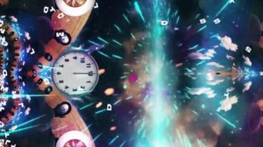 Zaman bilmecesi. Canlandırılmış 4K video