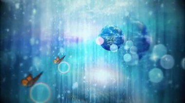 Gökteki Dünya gezegeni. Canlandırılmış 4K video