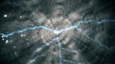 Tünelde şimşekler çaktı. Canlandırılmış 4K video