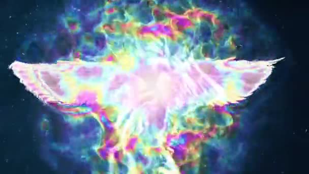 有翅膀的精神或灵魂 动画4K视频 — 图库视频影像