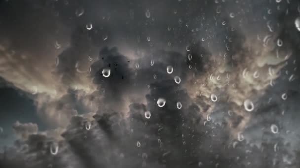 Nubes Cielo Lluvia Vídeo Animado — Vídeo de stock