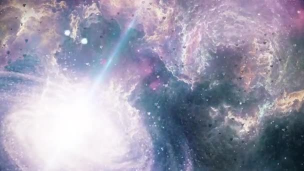 Pulsar Galáxia Vívida Animação Vídeo — Vídeo de Stock
