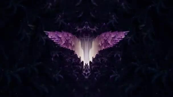 翅膀的抽象造型 4K动画视频 — 图库视频影像