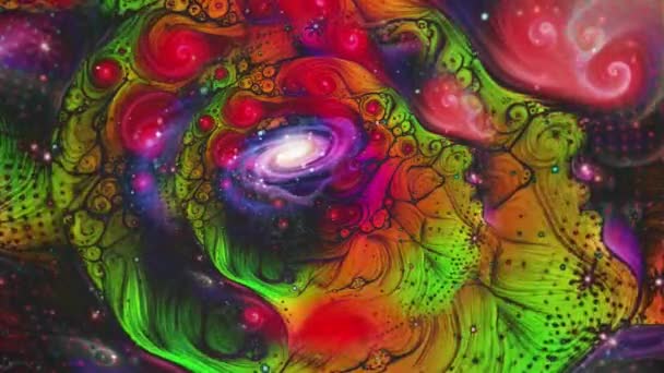 Усесвітній Розум Галактика Всередині Прозорої Людської Голови Анімоване Відео — стокове відео