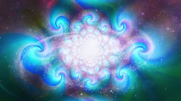 Sonsuz Evrende Dönen Galaksi Yüksek Kaliteli Görüntüler Yapay Zeka Oluşturuldu — Stok video
