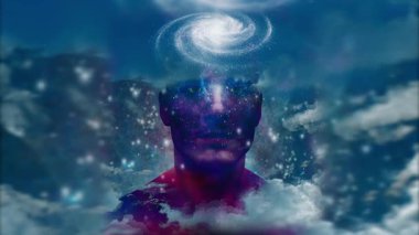 It is made of stars. Man head in the sky