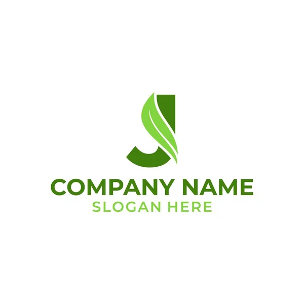 Letter Logo Leaf Vector Leaf Logo Template Leaf Logo Initials — Stock Vector