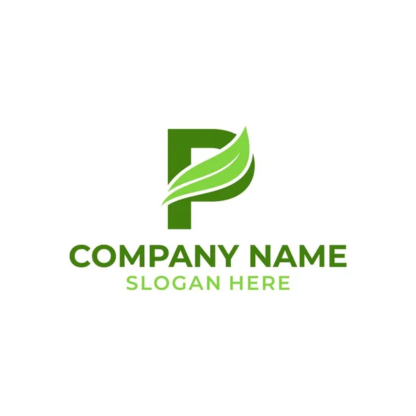 Letter Logo Leaf Vector Leaf Logo Template Leaf Logo Initials — Stock Vector