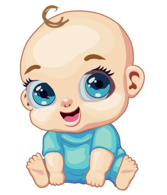 Gülümseyen bebek vektör simgesi