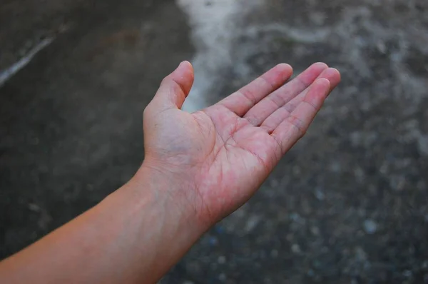 Pusty Człowiek Ręka Zbliżenie — Zdjęcie stockowe
